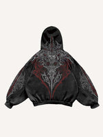 Graphic Print Slant Pockets Hoodie