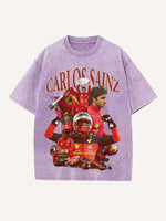 Carlos Sainz Print Round Neck T-shirt