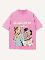 Euphoria Print Round Neck T-shirt