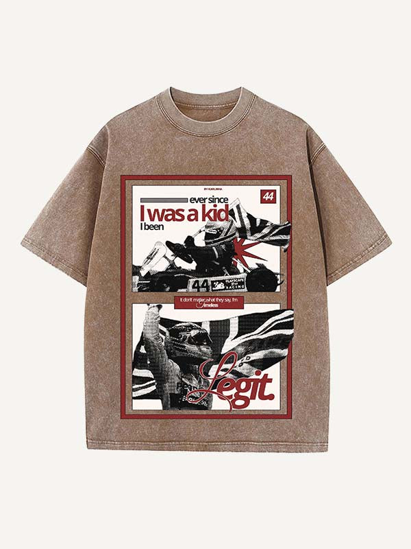 Lewis Hamilton Print Round Neck T-shirt