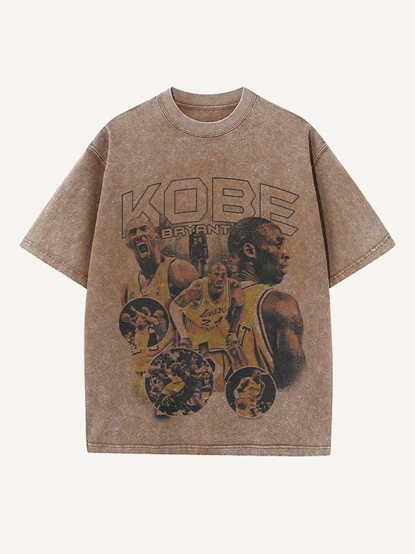 Kobe Bryant Print Round Neck T-shirt