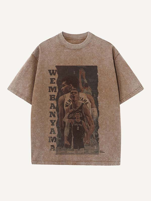Victor Wembanyama Print Round Neck T-shirt