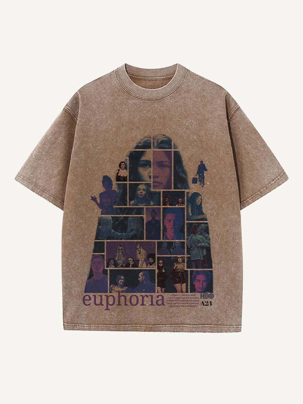 Euphoria Print Round Neck T-shirt