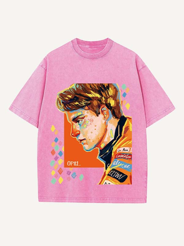 Oscar Piastri Print Round Neck T-shirt