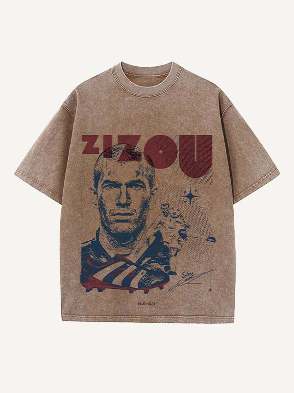 Zizou Print Round Neck T-shirt