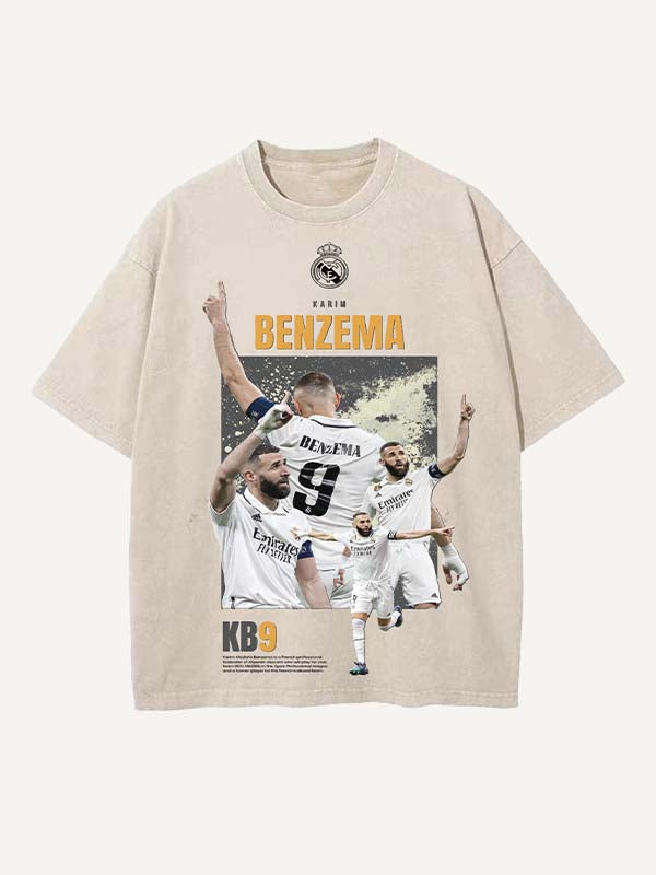 Karim Benzema Print Round Neck T-shirt