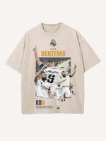 Karim Benzema Print Round Neck T-shirt