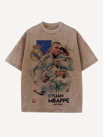 Kylian Mbappé Print Round Neck T-shirt