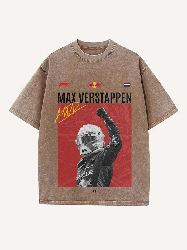 Max Verstappen Print Round Neck T-shirt