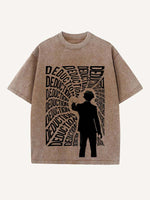 Sherlock Print Round Neck T-shirt