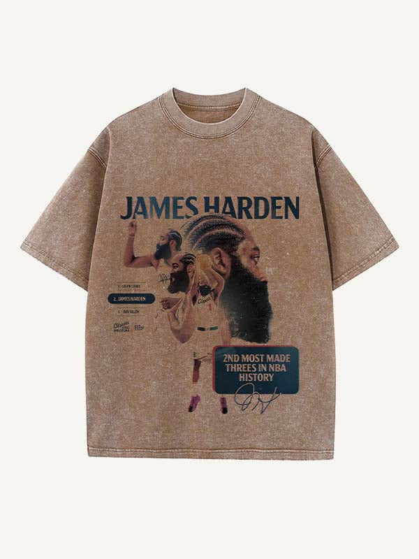 James Harden Print Round Neck T-shirt