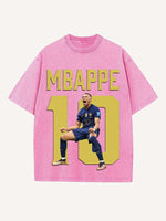 Kylian Mbappé Print Round Neck T-shirt