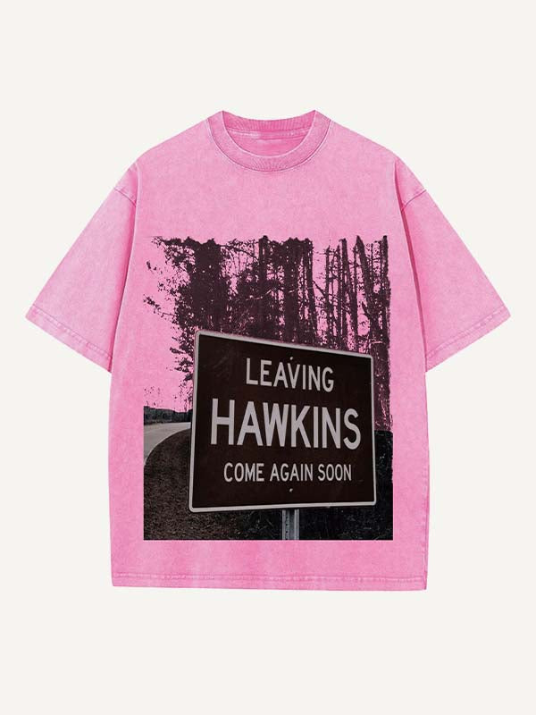 Stranger Things Print Round Neck T-shirt