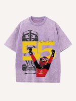 Carlos Sainz Print Round Neck T-shirt