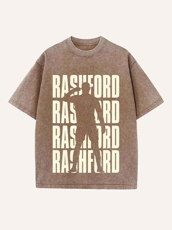Marcus Rashford Print Round Neck T-shirt