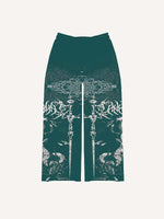 Figure&Horse&Wing&Graphic Print Elastic Waist Pants