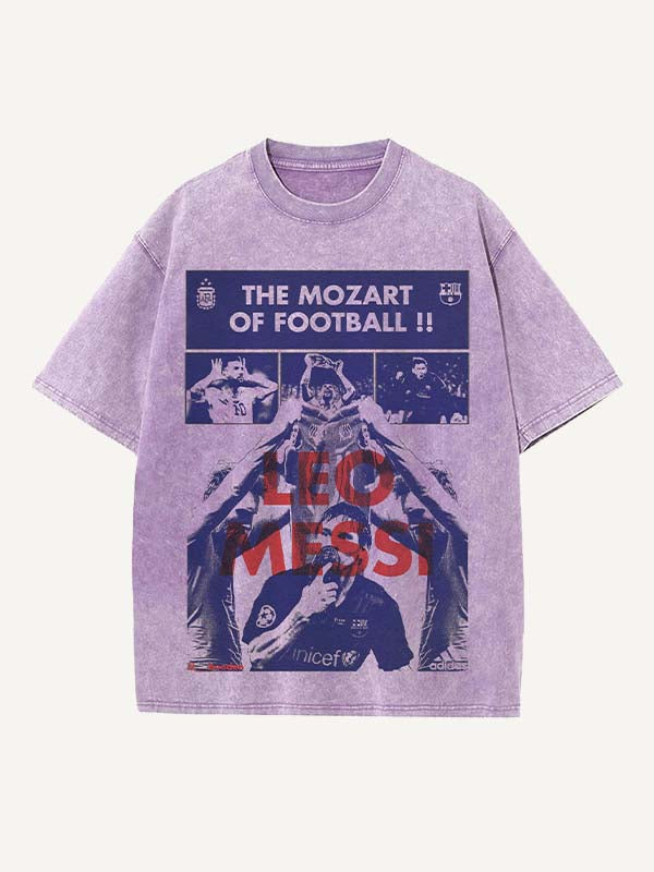 Lionel Messi Print Round Neck T-shirt