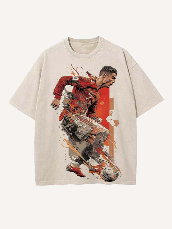 Cristiano Ronaldo Print Round Neck T-shirt