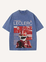 Charles Leclerc Print Round Neck T-shirt