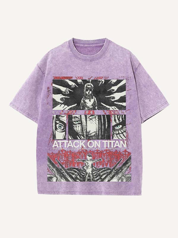 Attack on Titan Print Round Neck T-shirt