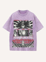 Attack on Titan Print Round Neck T-shirt