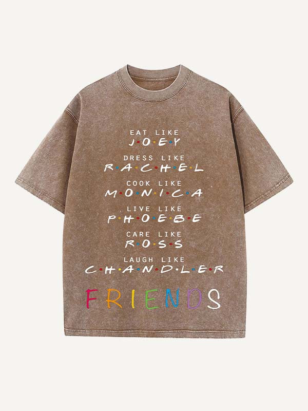 Friends Print Round Neck T-shirt