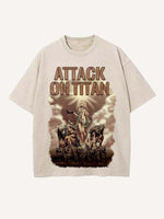 Attack on Titan Print Round Neck T-shirt
