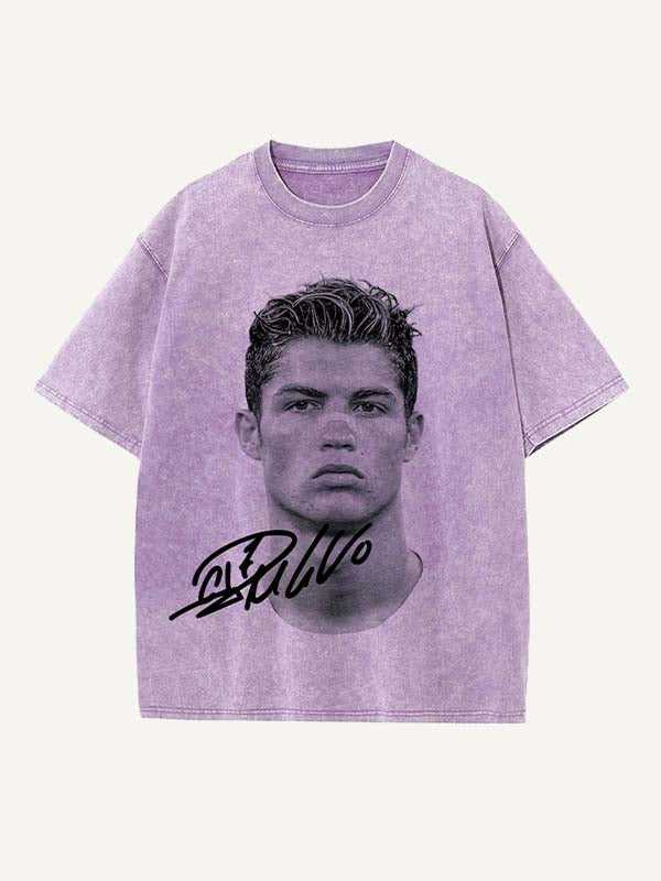 Cristiano Ronaldo Print Round Neck T-shirt