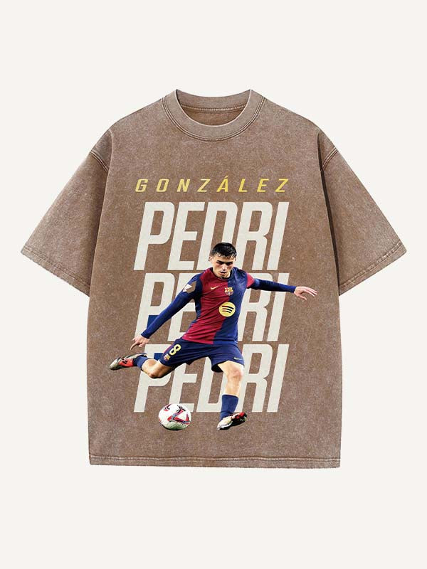 Pedri Print Round Neck T-shirt