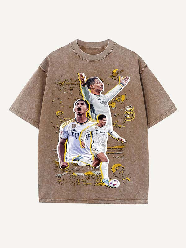 Jude Bellingham Print Round Neck T-shirt