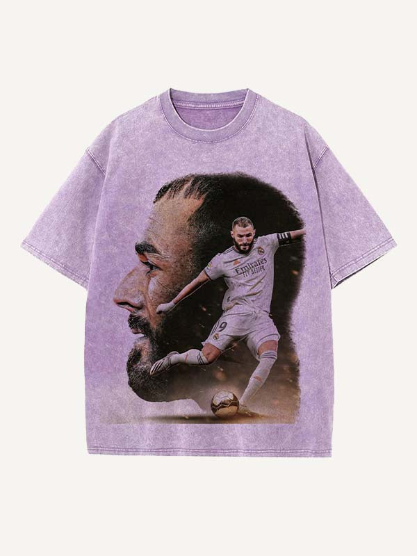 Karim Benzema Print Round Neck T-shirt
