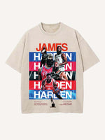 James Harden Print Round Neck T-shirt