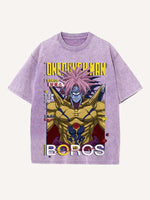 One-Punch Man Print Round Neck T-shirt