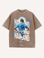 Erling Haaland Print Round Neck T-shirt