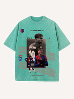 Lamine Yamal Print Round Neck T-shirt