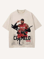 Carmelo Anthony Print Round Neck T-shirt