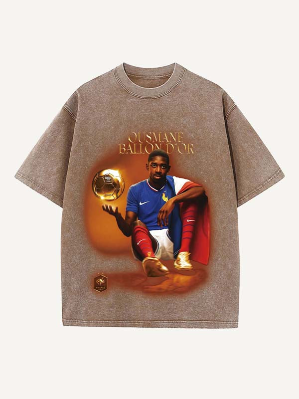 Ousmane Dembélé Print Round Neck T-shirt