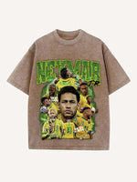Neymar Print Round Neck T-shirt