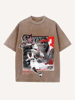 Allen Iverson Print Round Neck T-shirt