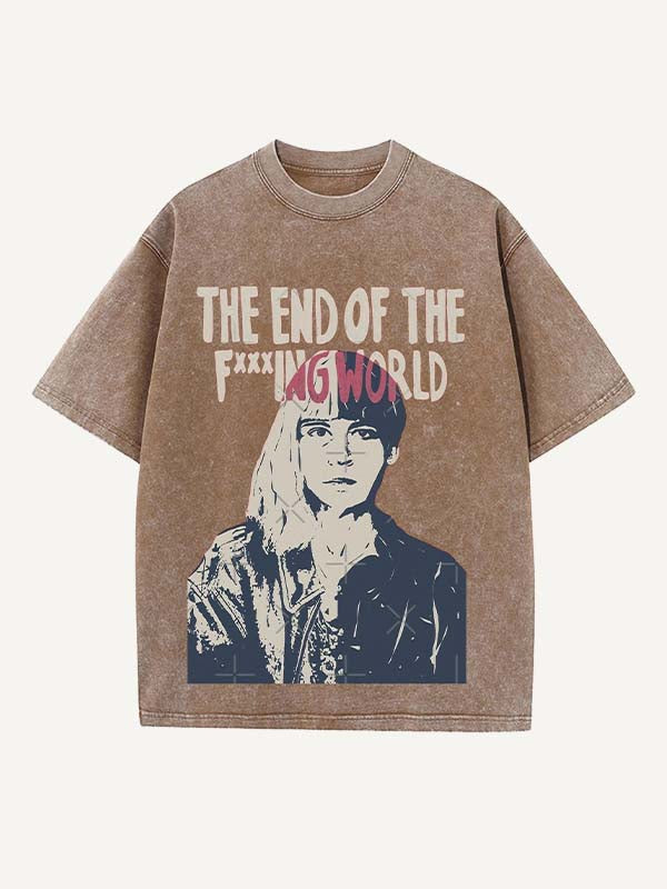 The End of the Fxxxing World Print Round Neck T-shirt
