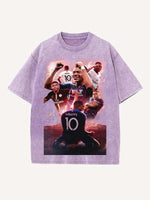 Kylian Mbappé Print Round Neck T-shirt