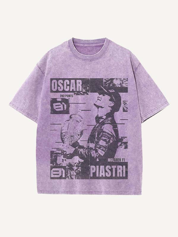 Oscar Piastri Print Round Neck T-shirt