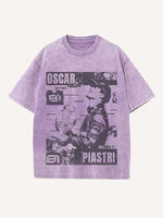 Oscar Piastri Print Round Neck T-shirt