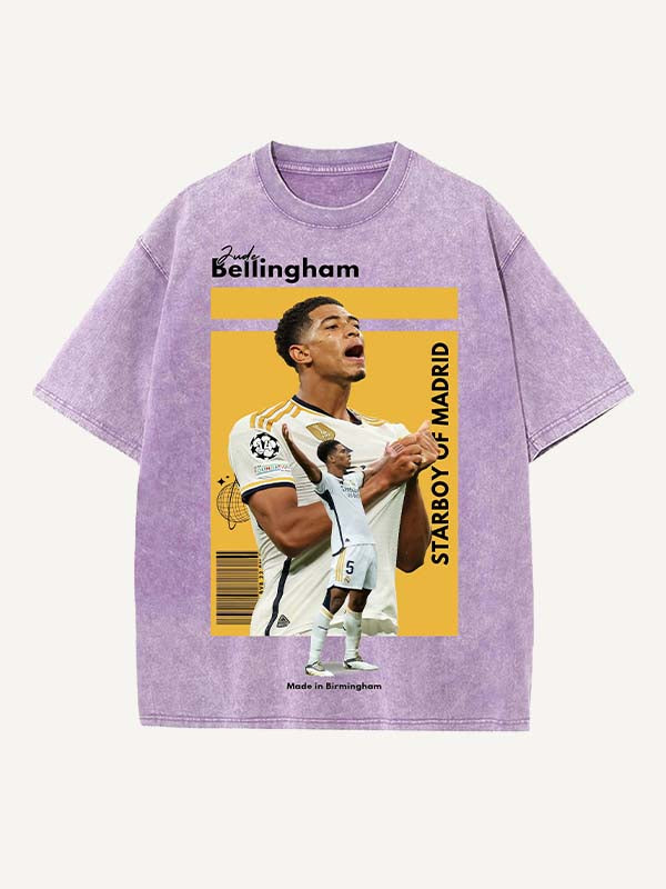 Jude Bellingham Print Round Neck T-shirt
