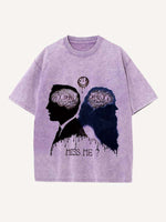 Sherlock Print Round Neck T-shirt