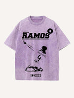 Sergio Ramos Print Round Neck T-shirt