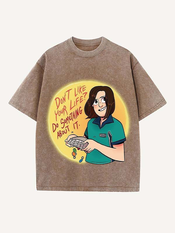 The End of the Fxxxing World Print Round Neck T-shirt