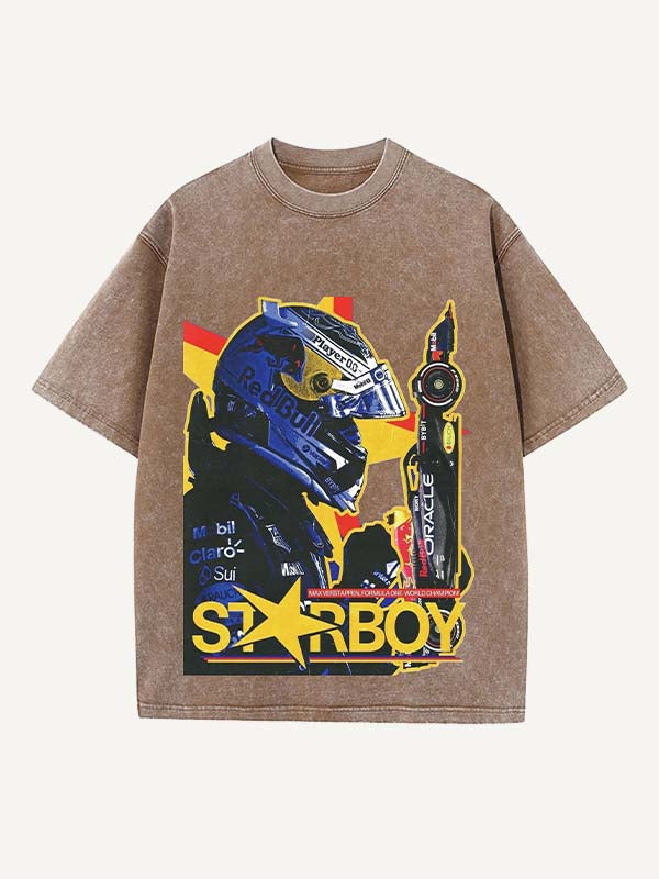 Max Verstappen Print Round Neck T-shirt