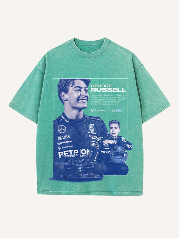 George Russell Print Round Neck T-shirt