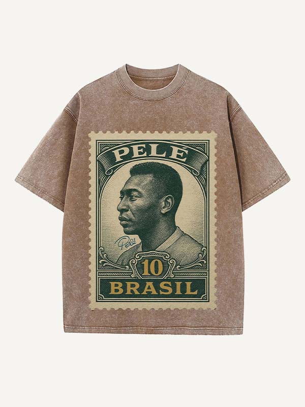 Pelé Print Round Neck T-shirt